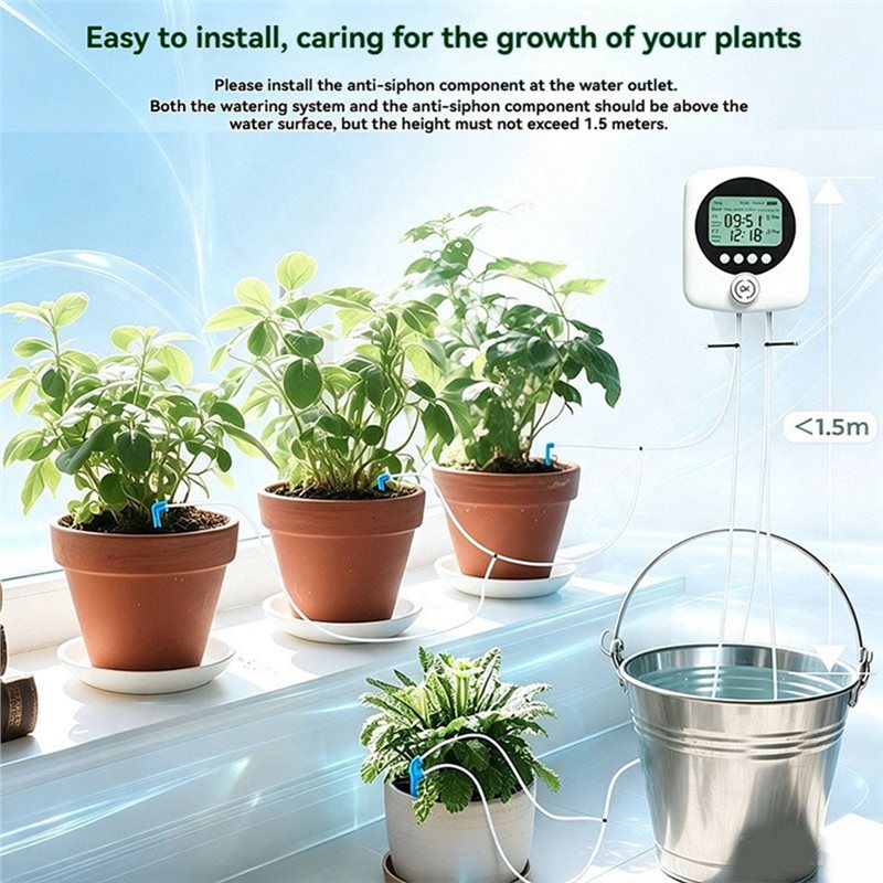 Automatic Watering Pump Indoor Plants - For 30 Potted Plants Compatible Dual