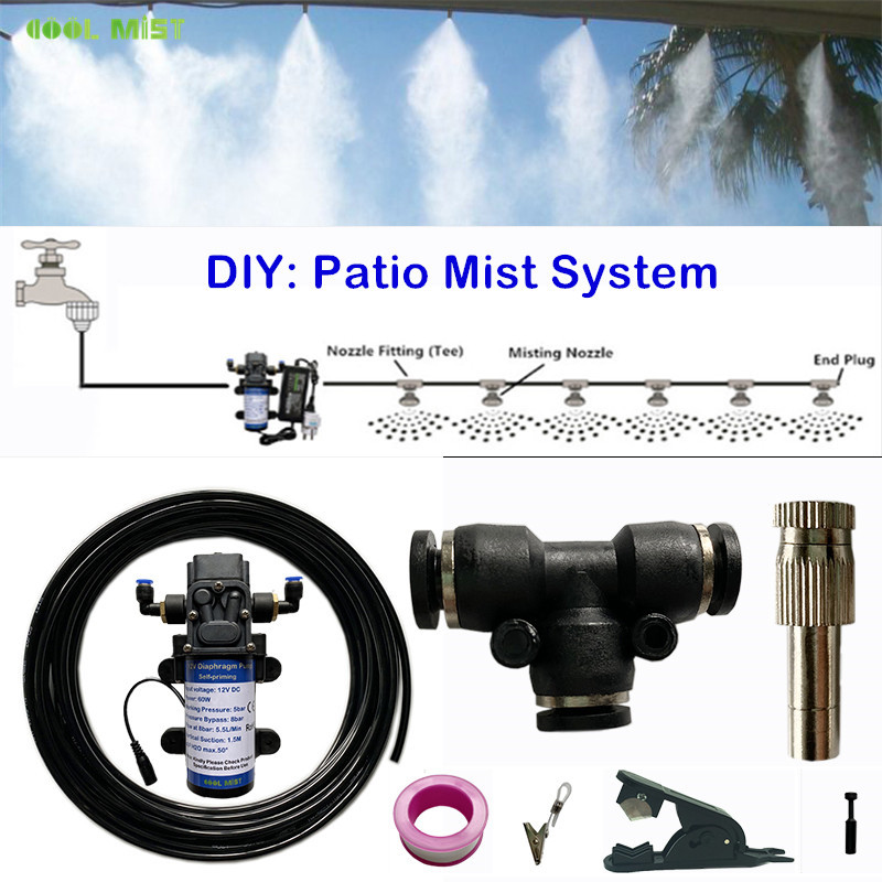 S392 DIY 8M-10M-15M-20M-25M Wa - Mist Cooling System Outdoor Patio 15M review and price