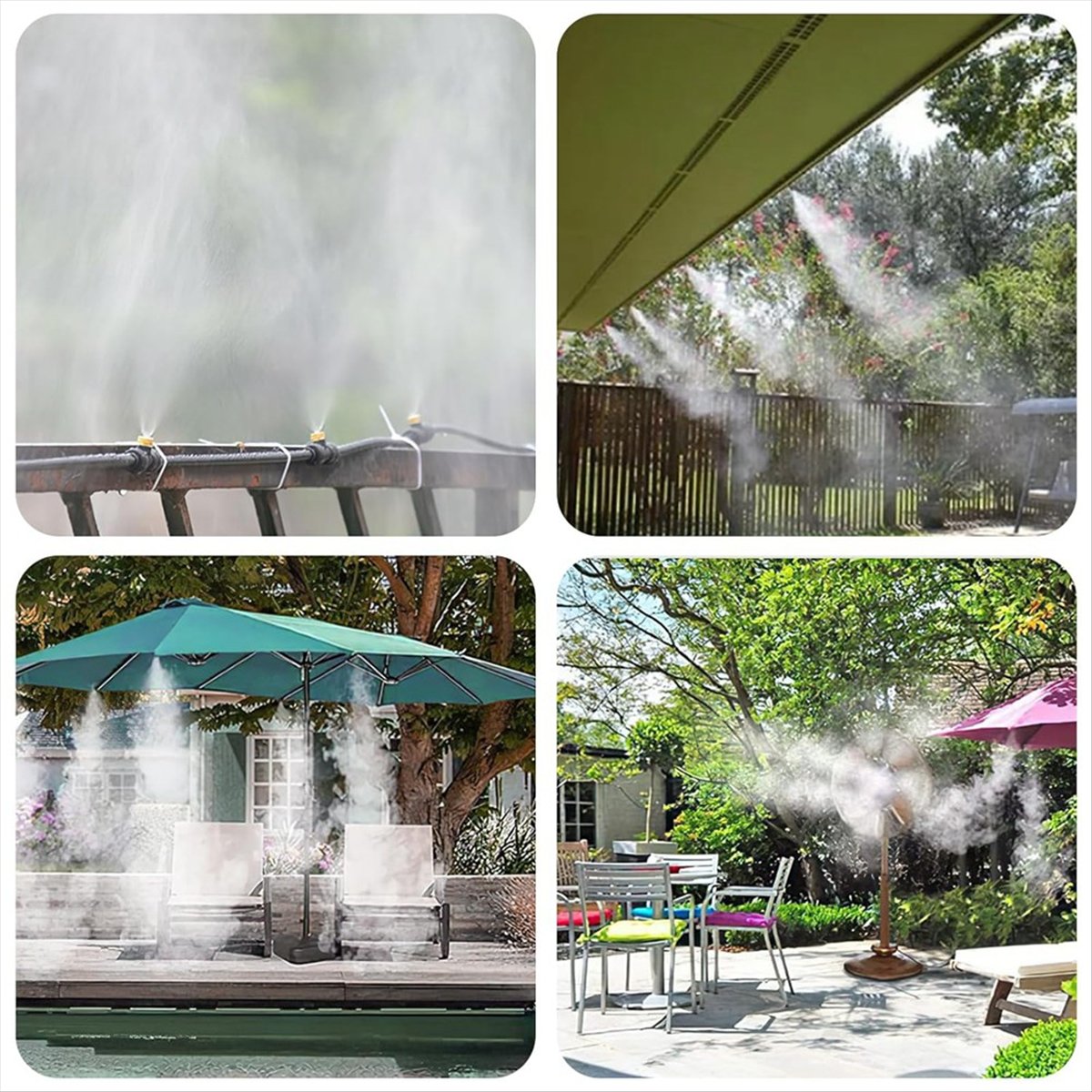 REST Misting Cooling System Ou - Mist Cooling System Outdoor Patio 15M review and price