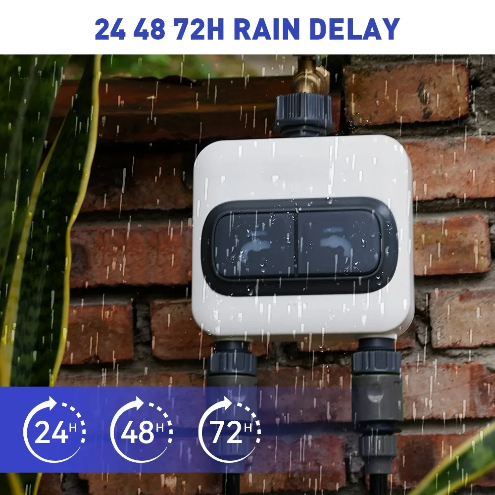 RAINPOINT Wi-Fi 2-outlets Wate - Wifi Water Timer Hose Faucet Smart review and price