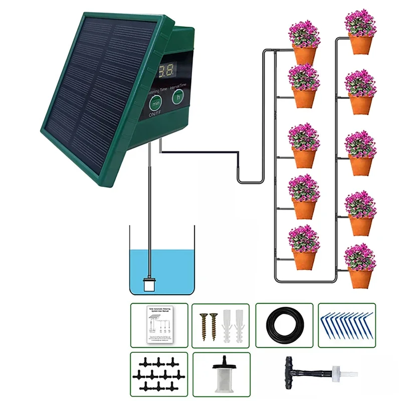 Solar Irrigation System Timed  - Solar Drip Irrigation Kit Garden review and price