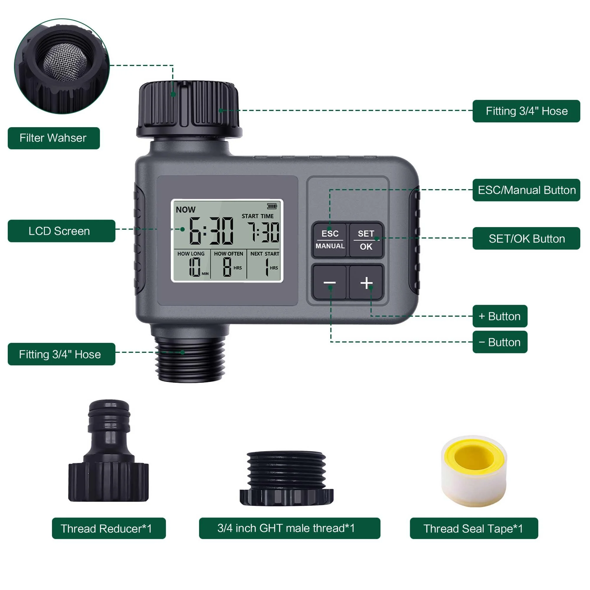 Smart Digital Water Timer Outd - Rain Sensor For Irrigation Timer review and price