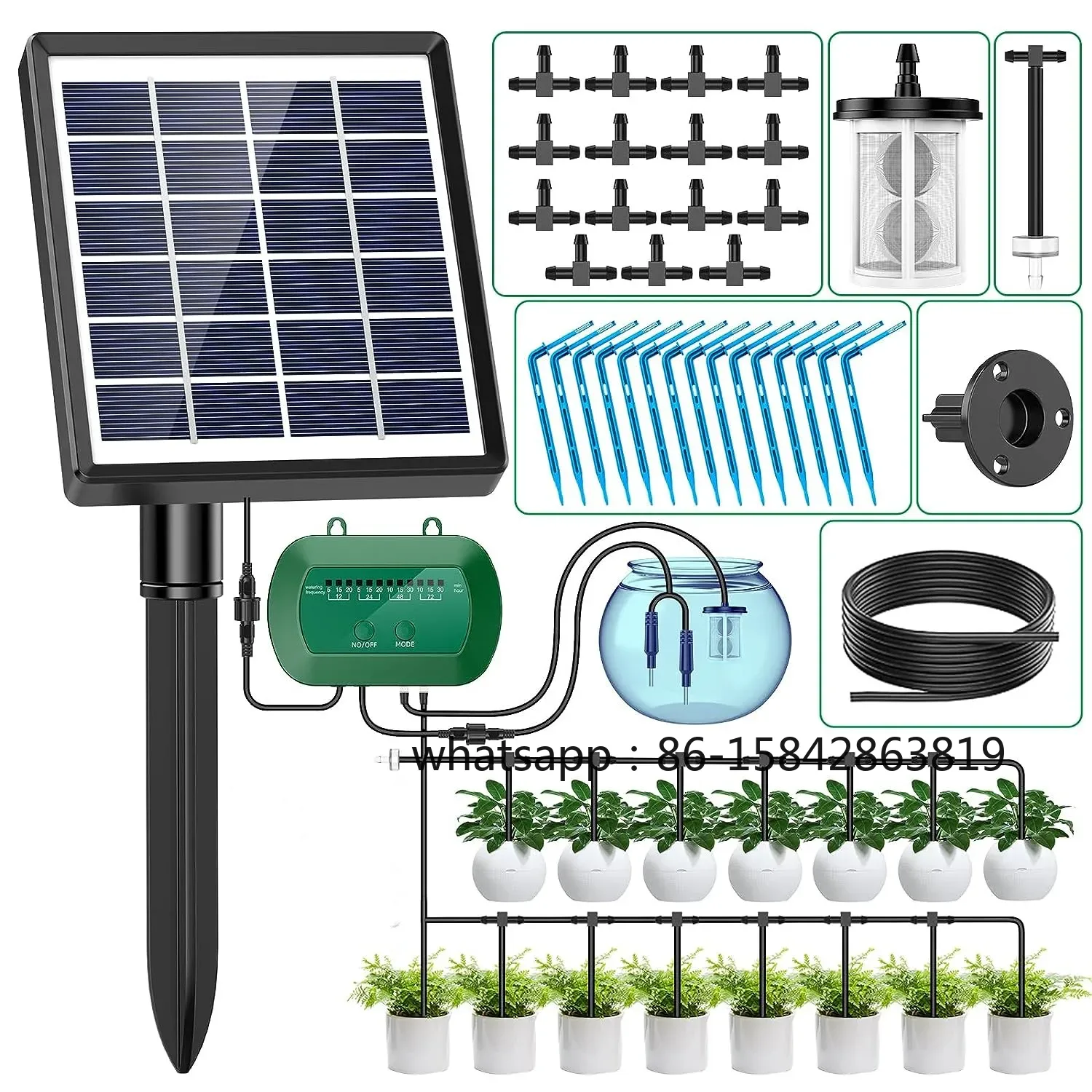 Garden greenhouse emitter cont - Solar Drip Irrigation Kit Garden review and price