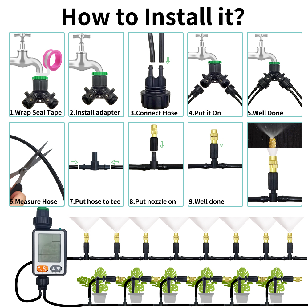 15M-30M Outdoor Misting Coolin - Mist Cooling System Outdoor Patio 15M review and price