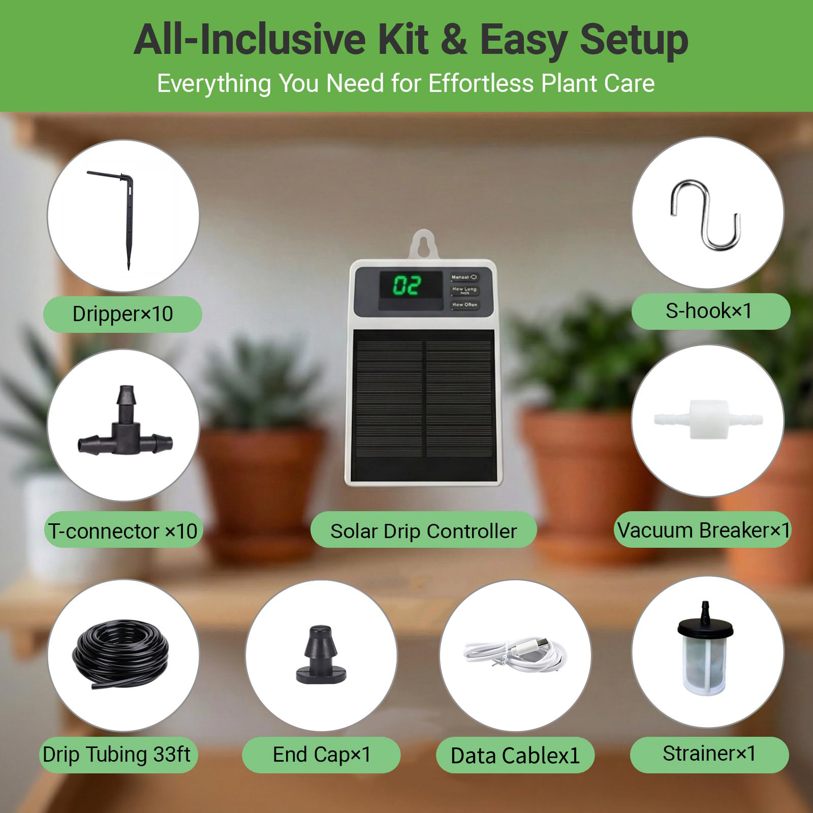 Upgraded Solar Drip Irrigation - Solar Drip Irrigation Kit Garden review and price