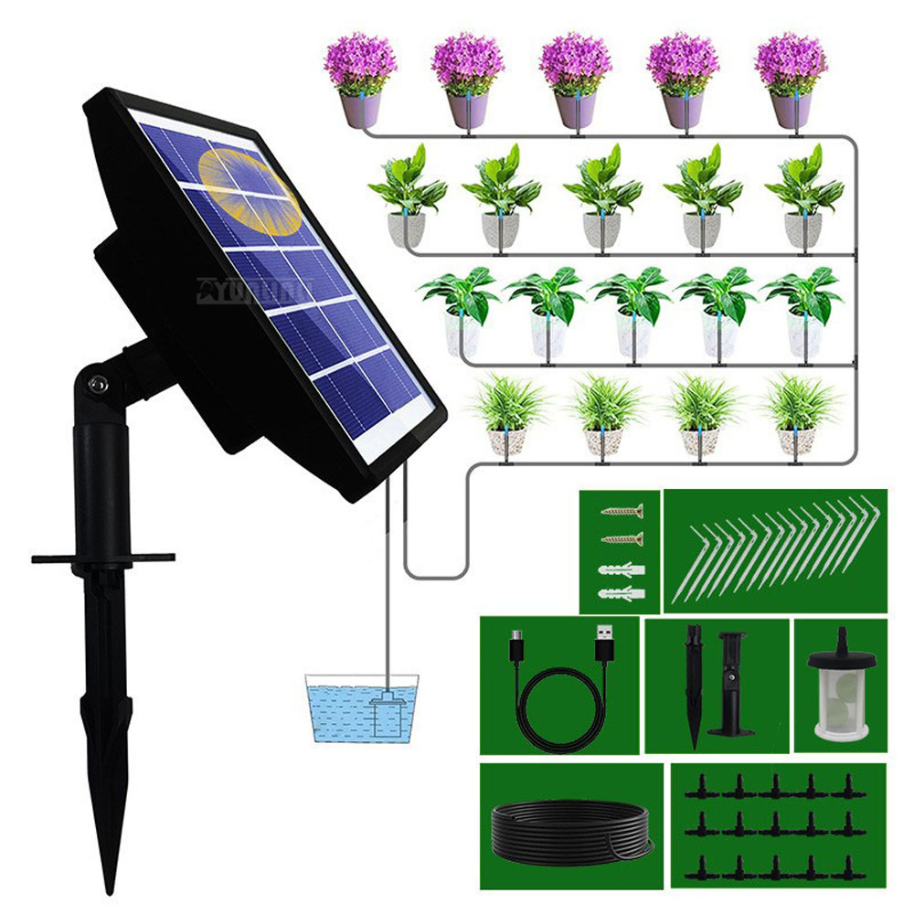 Micro-Spray Kit, Solar-Powered - Solar Drip Irrigation Kit Garden review and price