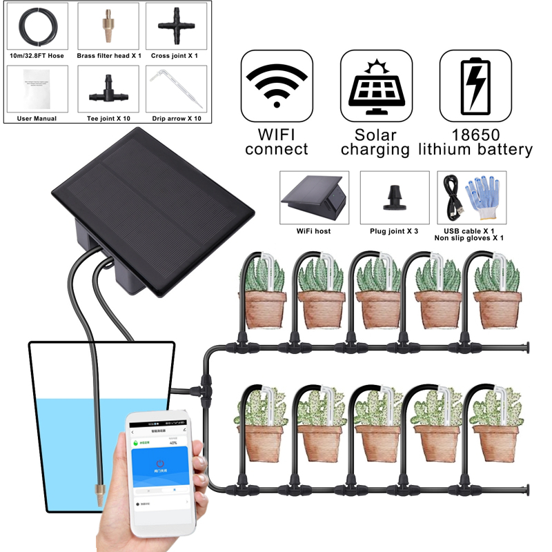 Solar Power Timer Pump Automat - Solar Drip Irrigation Kit Garden review and price
