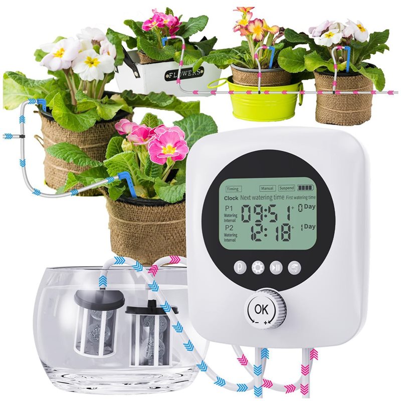 AB66-Dual Pump Automatic Plant - Automatic Watering Pump Indoor Plants review and price